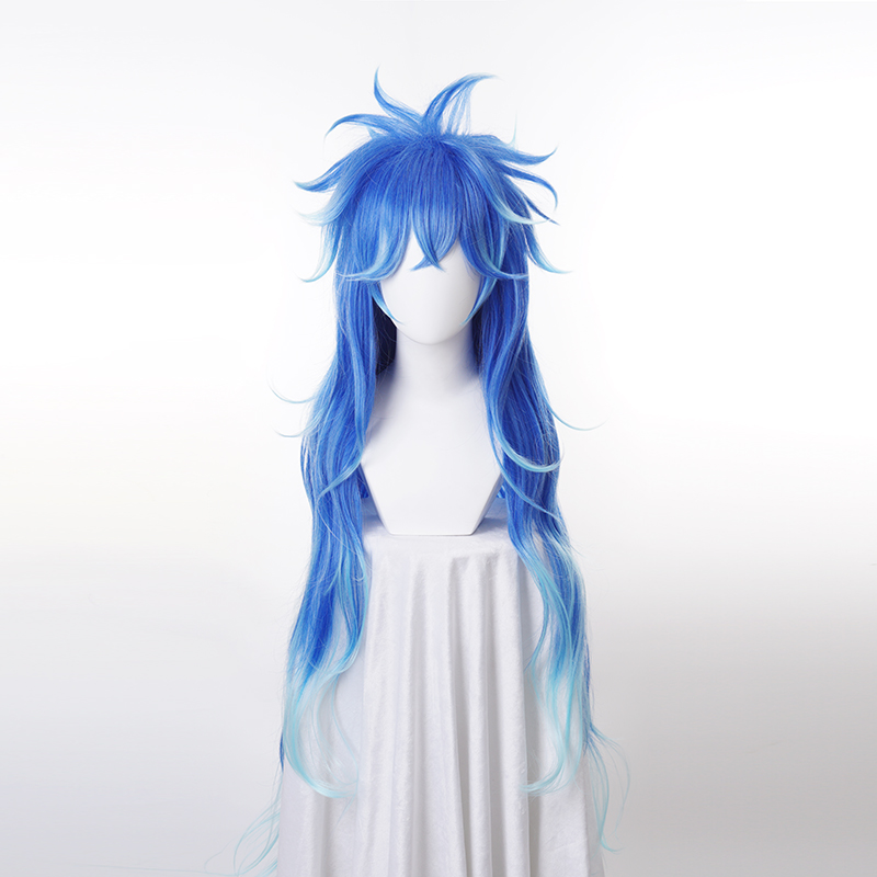 Anime Cosplay Blue Hair - Idia Shroud Wig Cosplay Hercules Hades