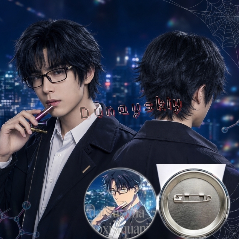 Anime Cosplay Blue Hair - Anime MARRIAGETOXIN Cosplay Wigs 58mm Badge