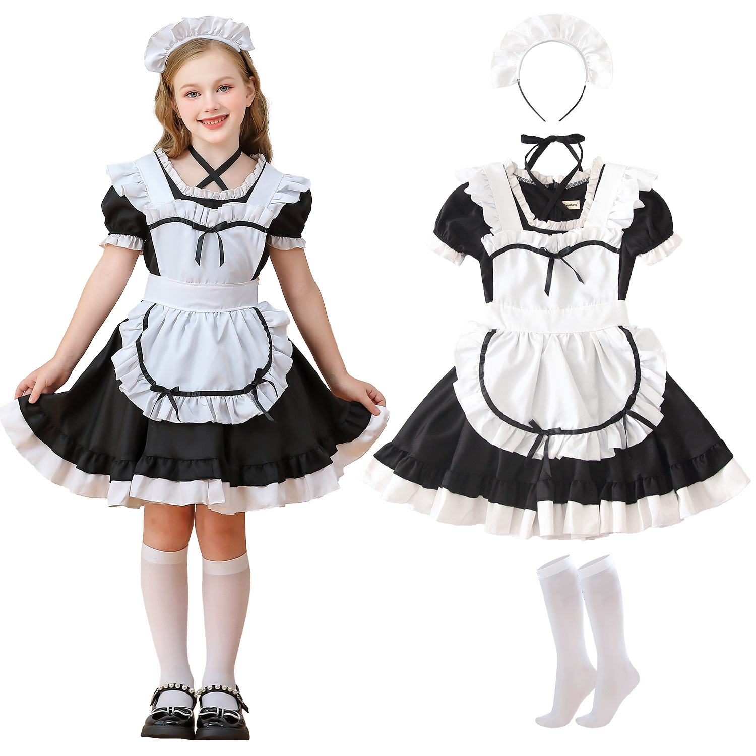 Anime Cosplay Simple - Maid Cosplay Lolita Costume Dress For