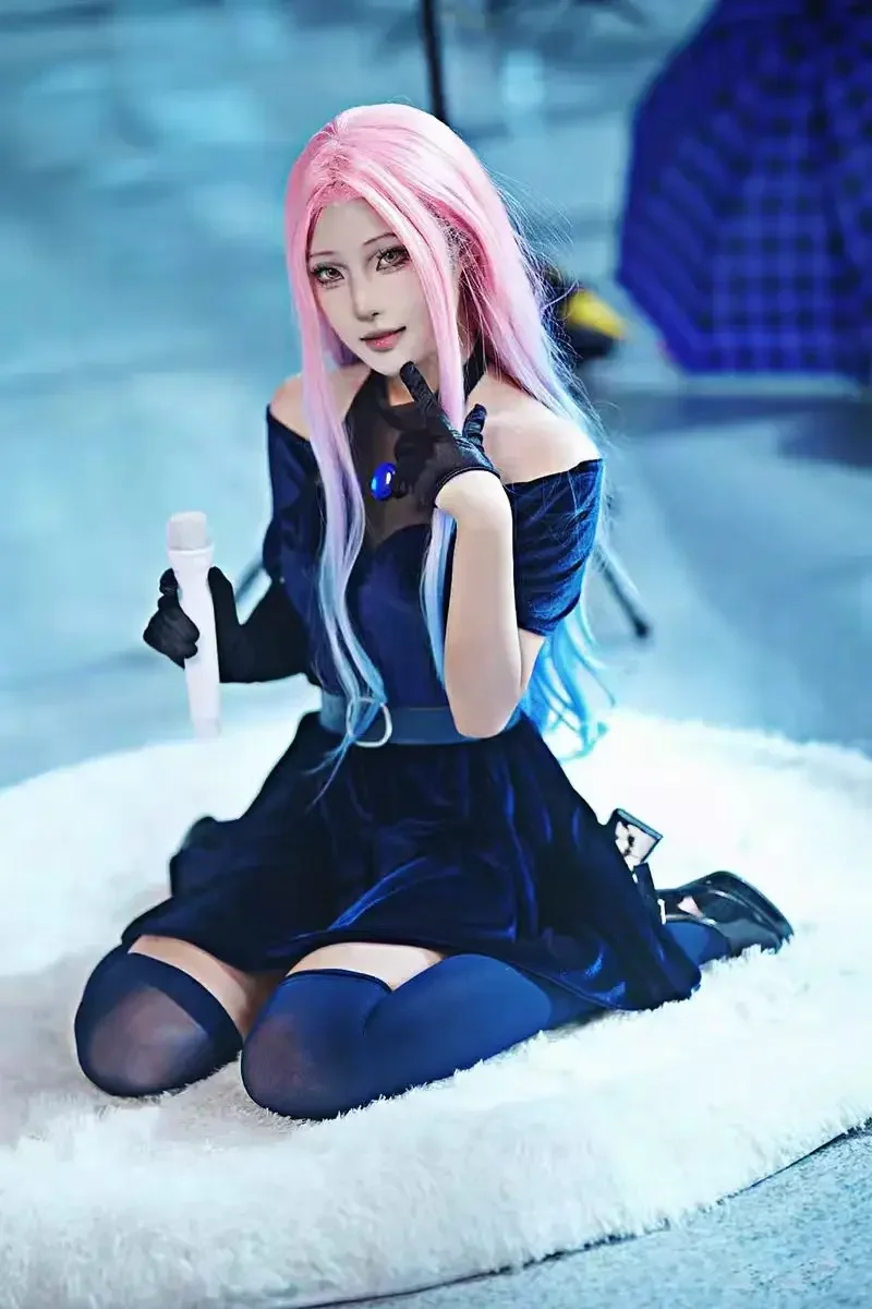 Anime Cosplay Blue Hair - Mizi Cosplay Costume Anime Alien Stage