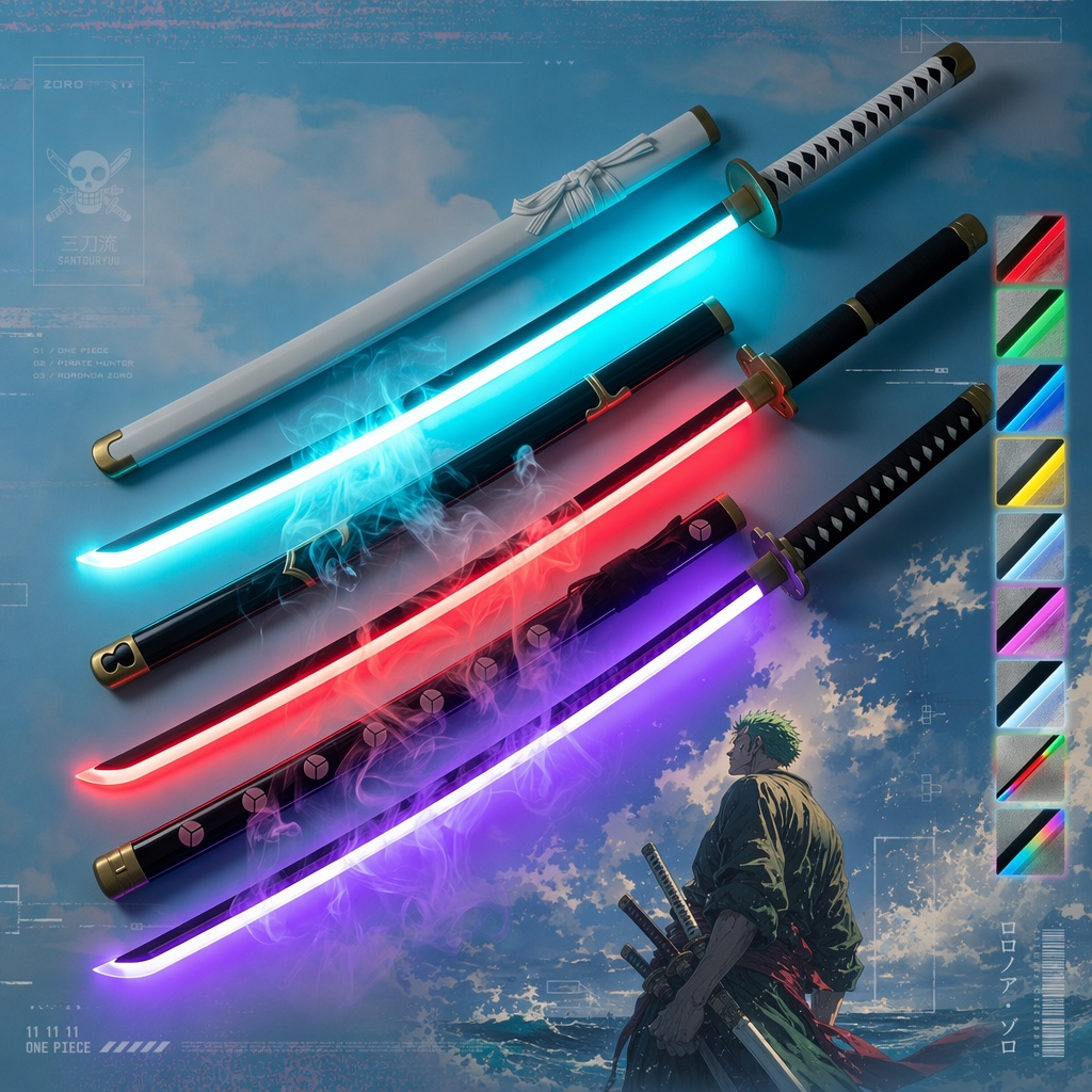 40inch One Piece Roronoa Zoro  - Anime Cosplay Katana ulasan dan harga