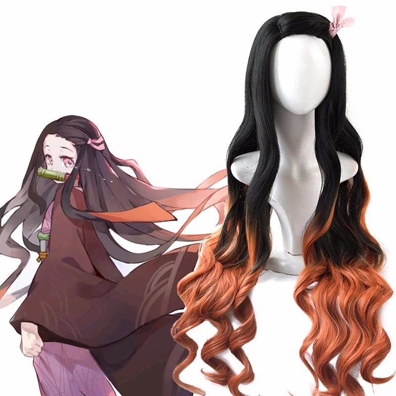 Kamado Nezuko Wig Nezuko Cospl - Anime Cosplay Nezuko ulasan dan harga