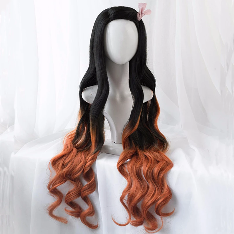 Kamado Nezuko Wig Nezuko Cospl - Anime Cosplay Nezuko ulasan dan harga
