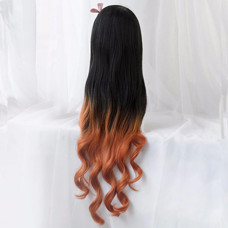 Kamado Nezuko Wig Nezuko Cospl - Anime Cosplay Nezuko ulasan dan harga