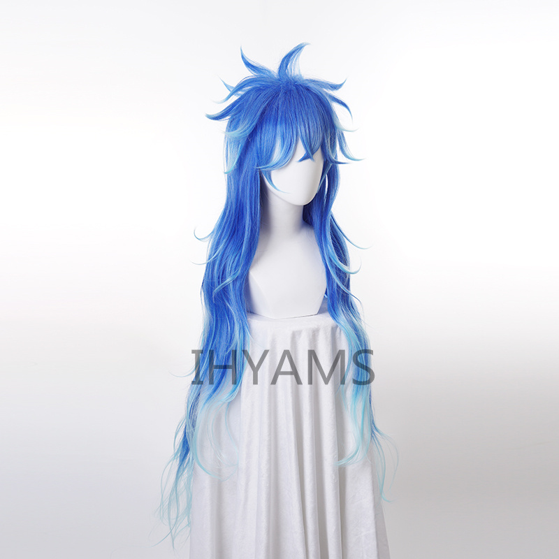 Idia Shroud Wig Cosplay Hercul - Anime Cosplay Blue Hair ulasan dan harga