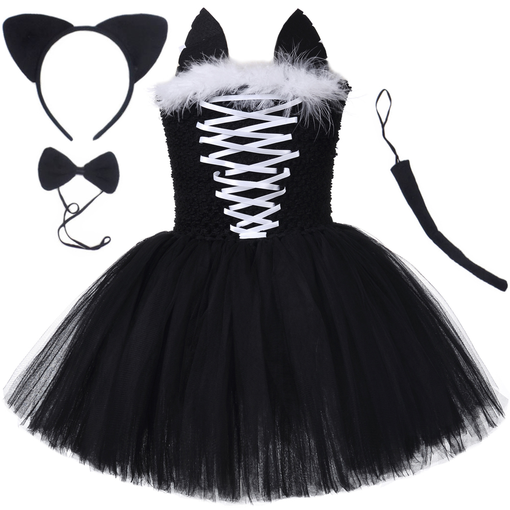 Black Cat Tutu Dress for Girls - Anime Cosplay Simple ulasan dan harga
