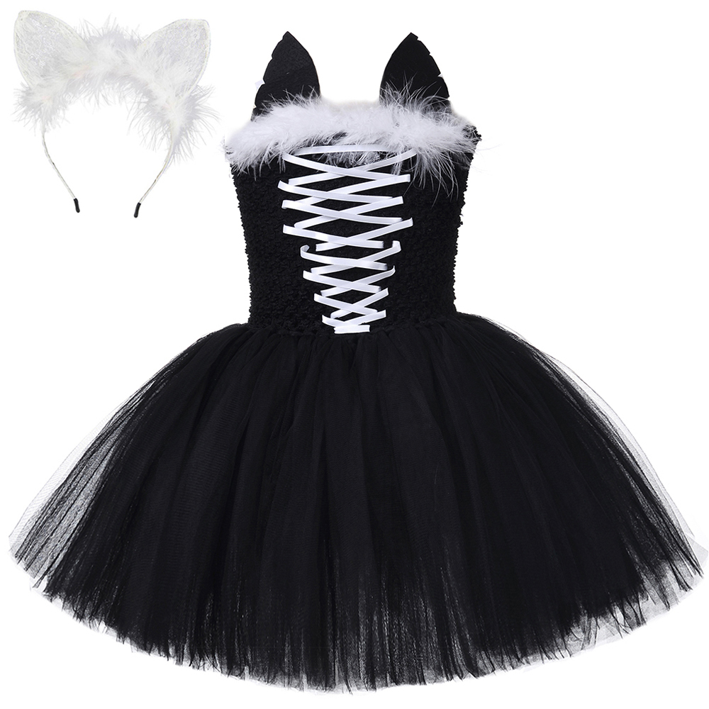 Black Cat Tutu Dress for Girls - Anime Cosplay Simple ulasan dan harga