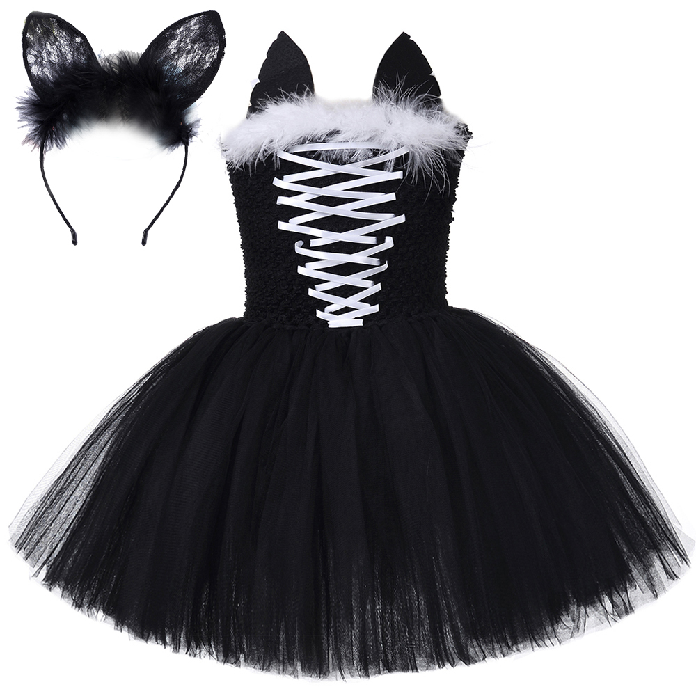 Black Cat Tutu Dress for Girls - Anime Cosplay Simple ulasan dan harga