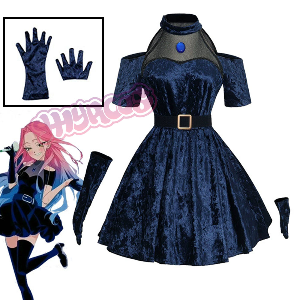 Mizi Cosplay Anime Alien Stage - Anime Cosplay Blue Hair ulasan dan harga
