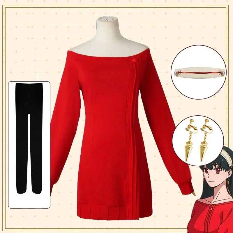 Yor Forger Cosplay Long Red Kn - Anime Cosplay Yor ulasan dan harga