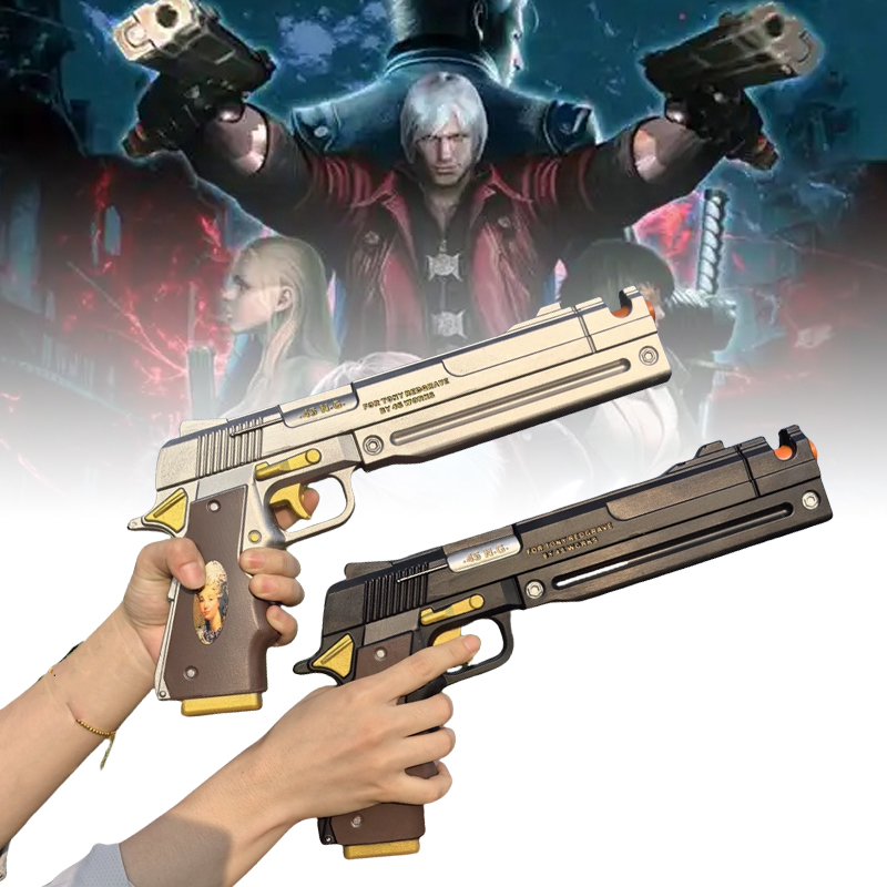 PU Dante Pistol Gun Ebony Ivor - Anime Cosplay Real ulasan dan harga