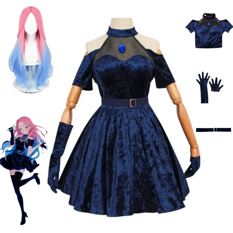 2026 Mizi Cosplay Costume Anim - Anime Cosplay Blue Hair ulasan dan harga