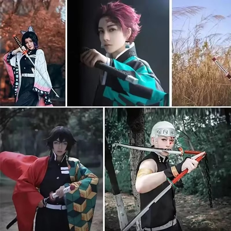 41in/104cm Demon Slayer Katana - Anime Cosplay Katana ulasan dan harga